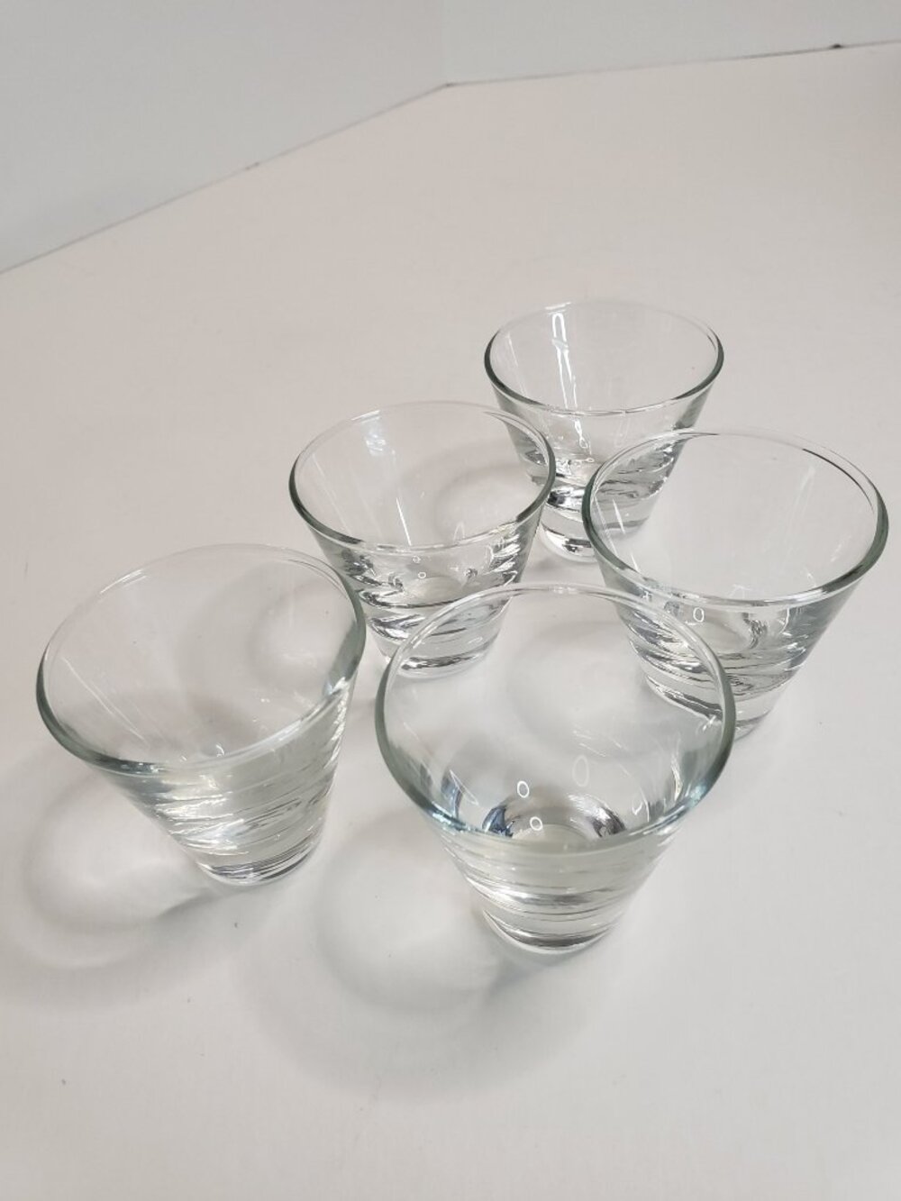 Vintage Libbey Shot Glasses Set of 5 Heavy Base Clear Barware 3” Tall NWOT